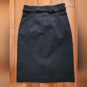 Jacob Dark Textured Pencil Skirt